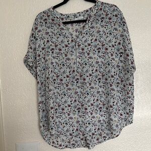 Maurices Blue and Red Blouse Elegant Top